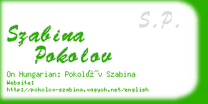 szabina pokolov business card